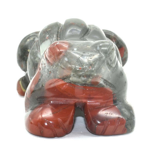 Bloodstone Frog Carving