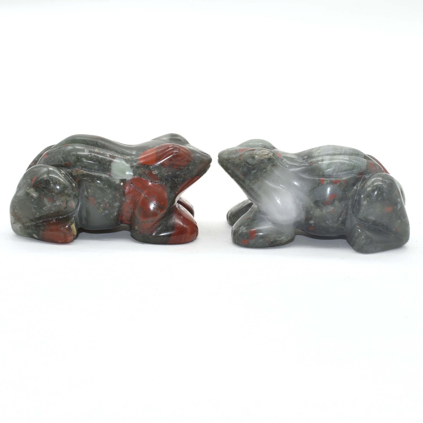 Bloodstone Frog Carving