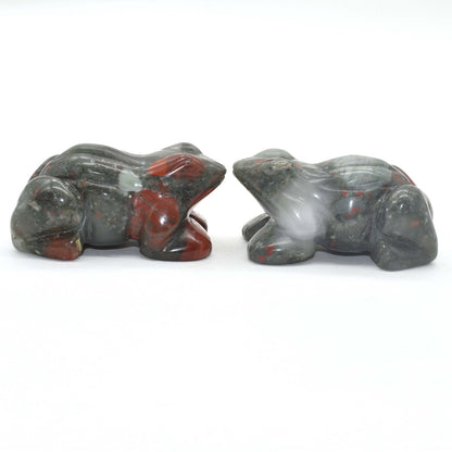Bloodstone Frog Carving