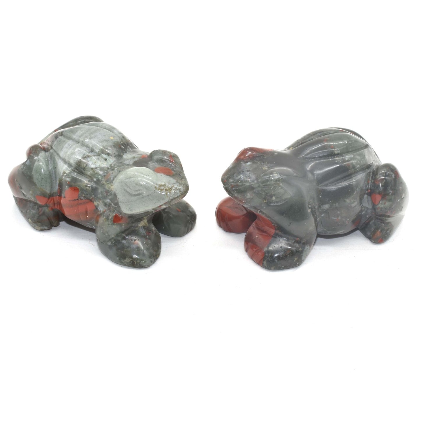 Bloodstone Frog Carving