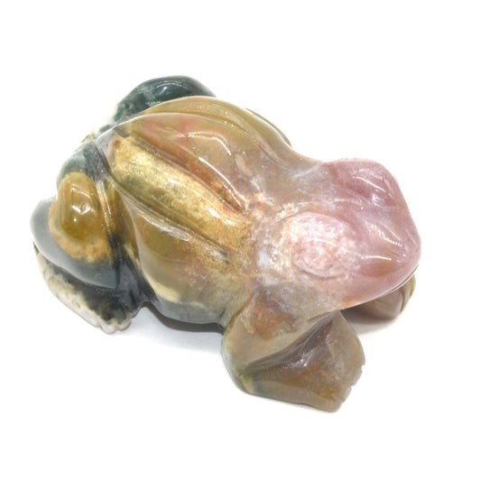 Fancy Jasper Frog Carving