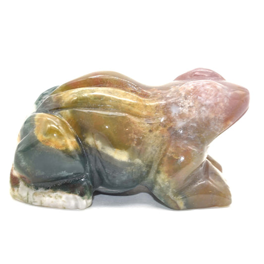 Fancy Jasper Frog Carving