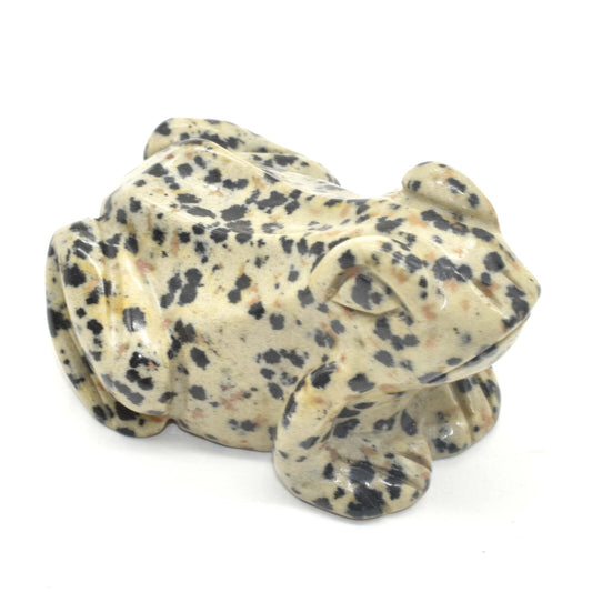 Dalmatian Jasper Frog Carving
