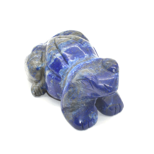 Lapis Lazuli Frog Carving