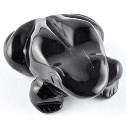 Black Obsidian Frog Carving