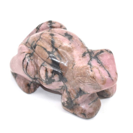 Rhodonite Frog Carving