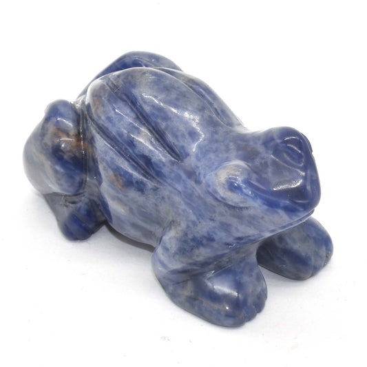 Sodalite Frog Carving