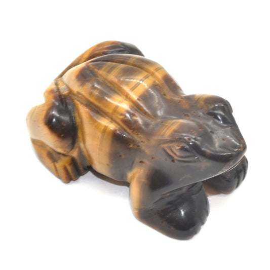 Tigers Eye Frog Carving