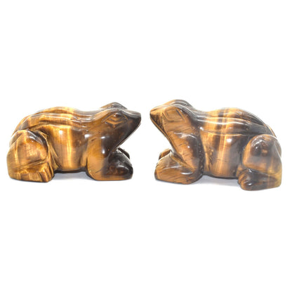 Tigers Eye Frog Carving