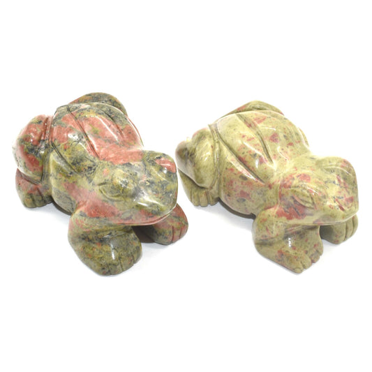 Unakite Frog Carving