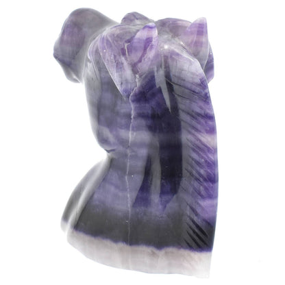 Purple Fluorite Horse Head Carving