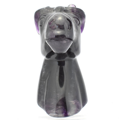 Purple Fluorite Horse Head Carving