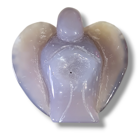 Agate Geode Angel Carving