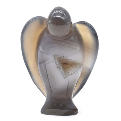 Agate Geode Angel Carving