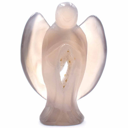 Agate Geode Angel Carving