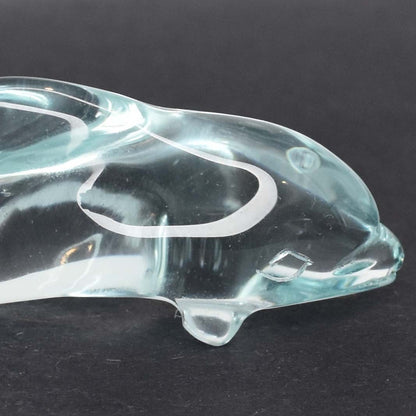 Light Blue Obsidian Dolphin Carving