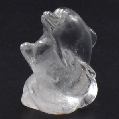 Clear Quartz Double Dolphin Carving [Type 1]