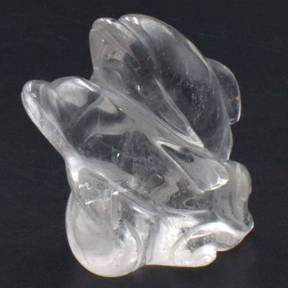 Clear Quartz Double Dolphin Carving [Type 2]