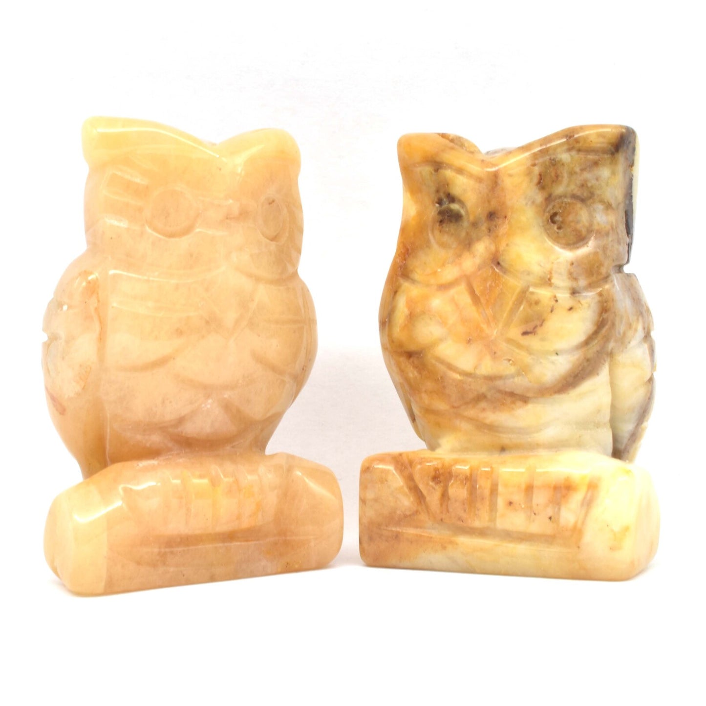Yellow Aventurine Owl Carving