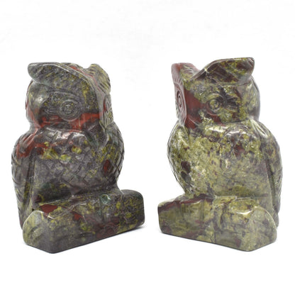 Bloodstone Owl Carving