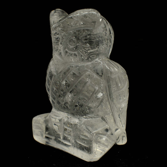 Clear Quartz Owl Carving [Type 2]