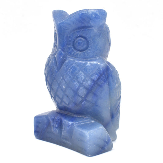Blue Aventurine Owl Carving