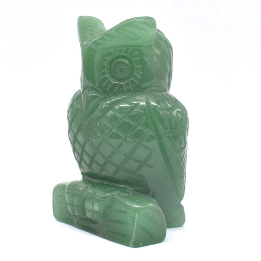Green Aventurine Owl Carving