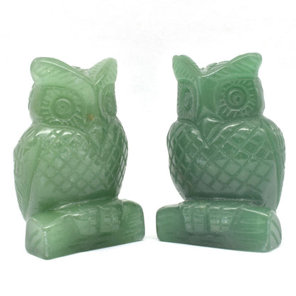 Green Aventurine Owl Carving