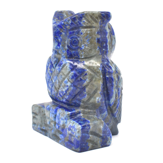 Lapis Lazuli Owl Carving