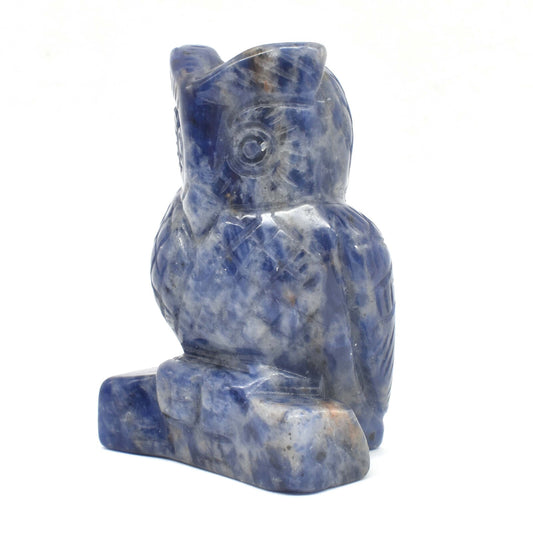 Sodalite Owl Carving