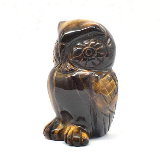 Tigers Eye Owl Carving