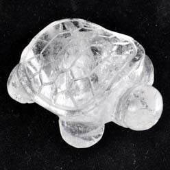 Clear Quartz Turtle Carving