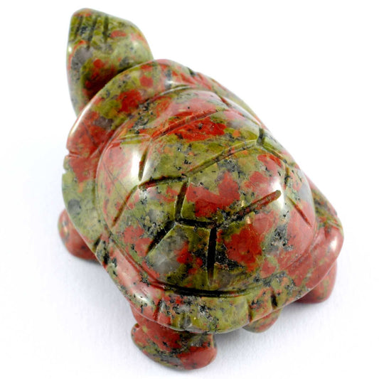 Unakite Turtle Carving