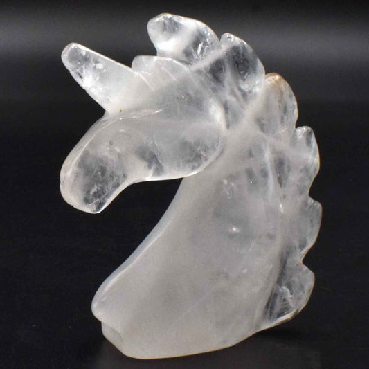 Clear Quartz Unicorn Carving