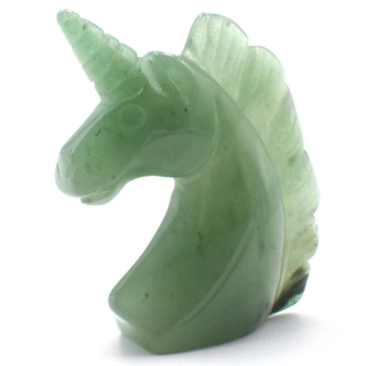 Green Aventurine Unicorn Carving [Dark]