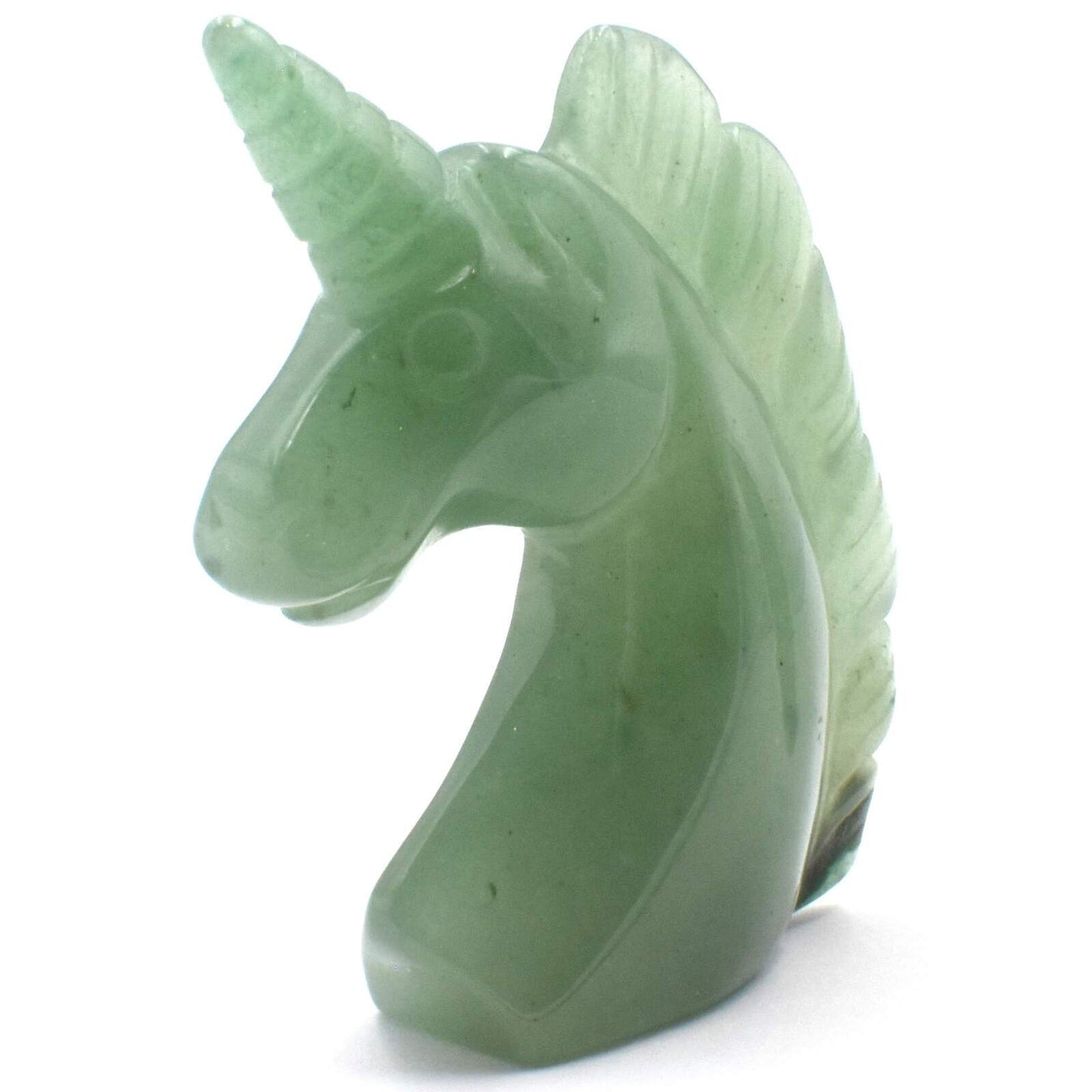 Green Aventurine Unicorn Carving [Dark]