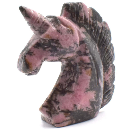 Rhodonite Unicorn Carving [Type 2]