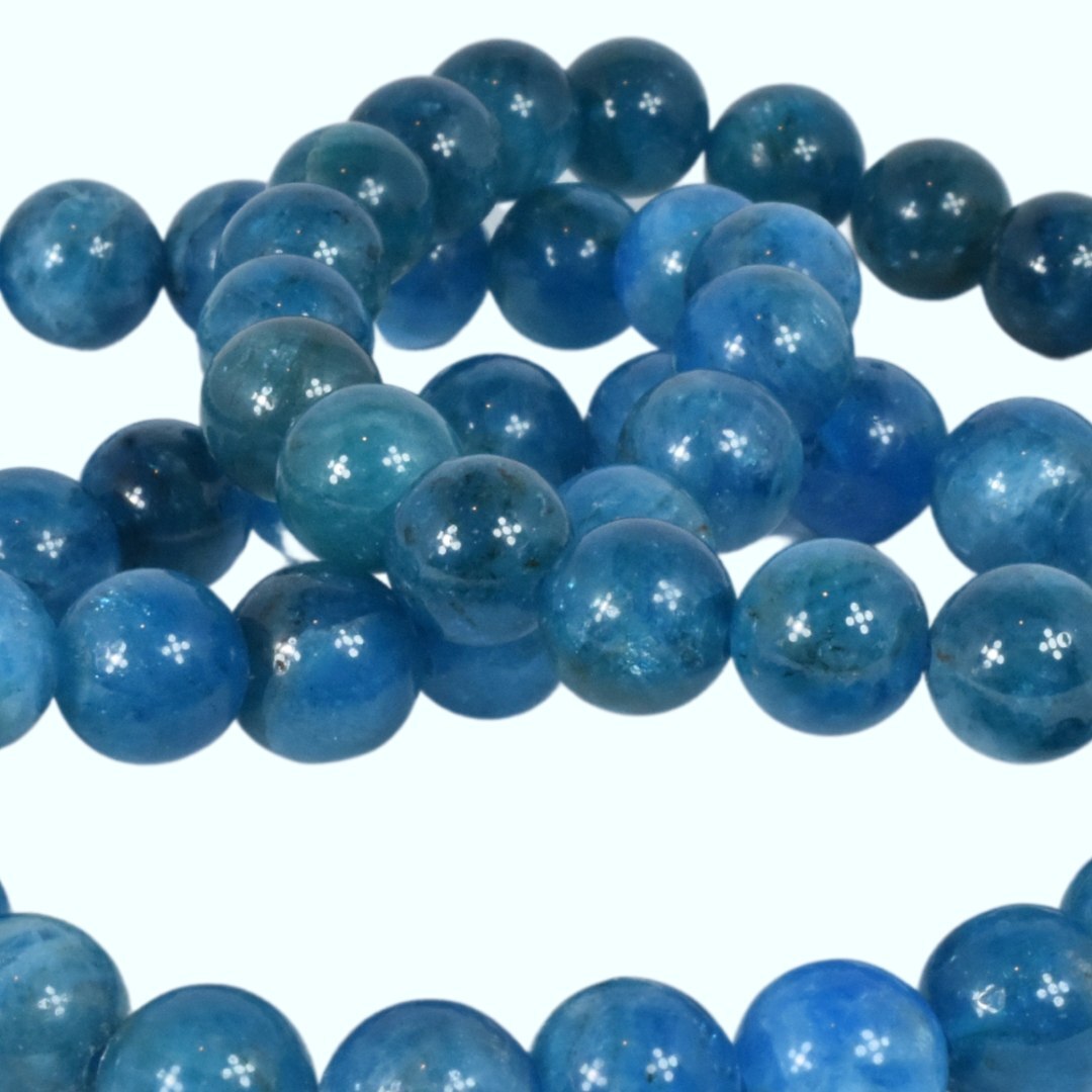 Blue Apatite Bead Bracelet