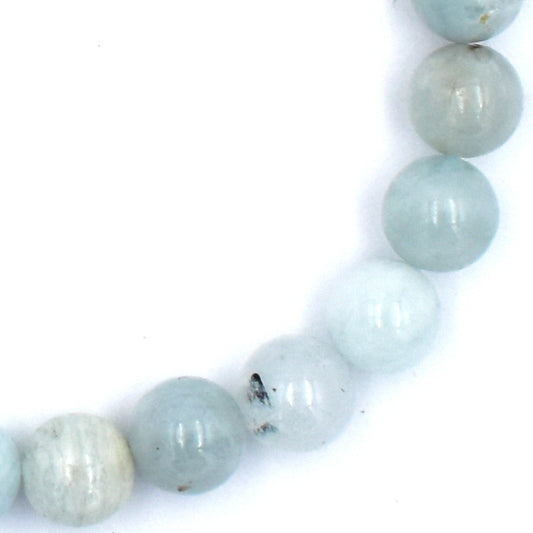 Aquamarine Bead Bracelet