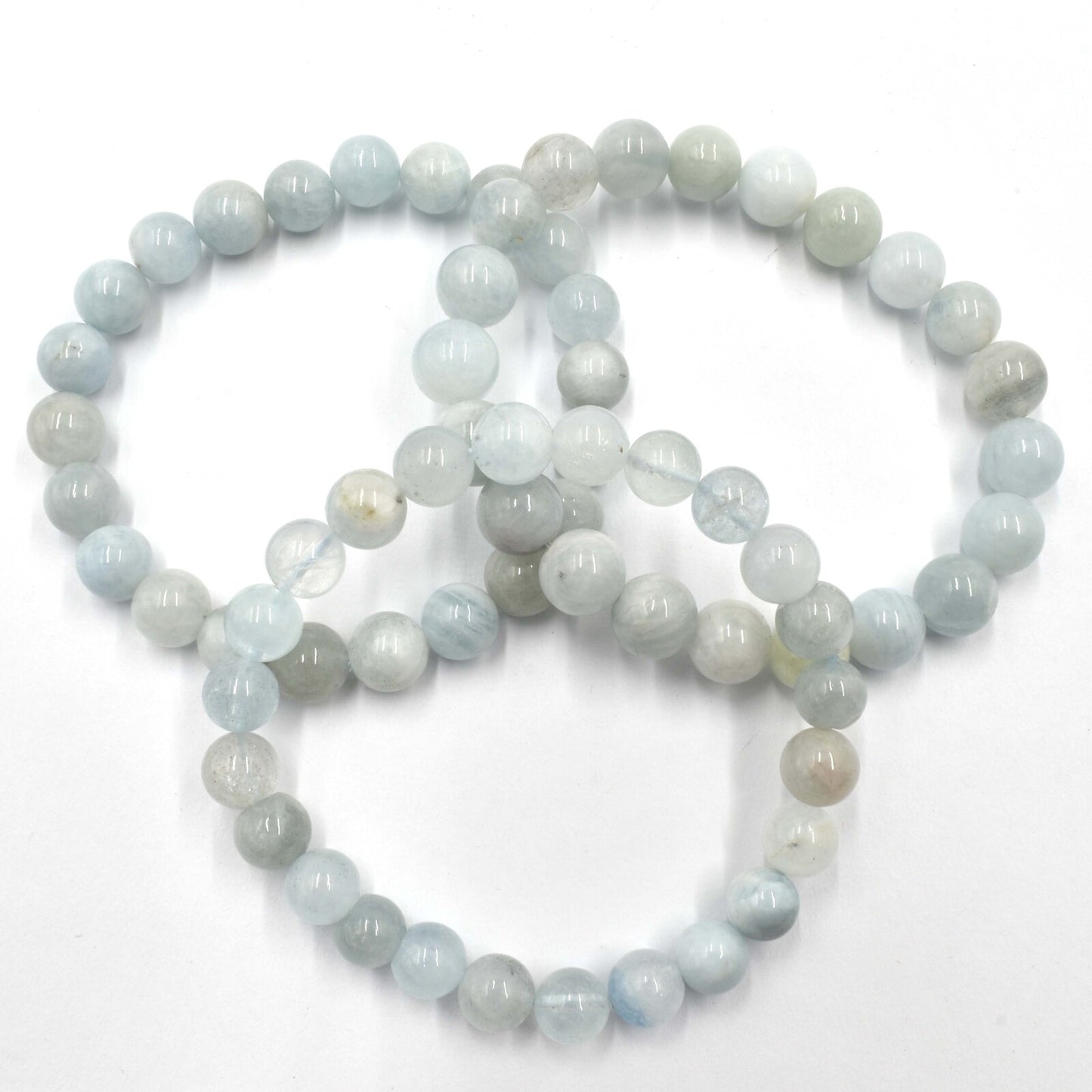 Aquamarine Bead Bracelet