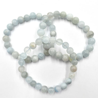 Aquamarine Bead Bracelet