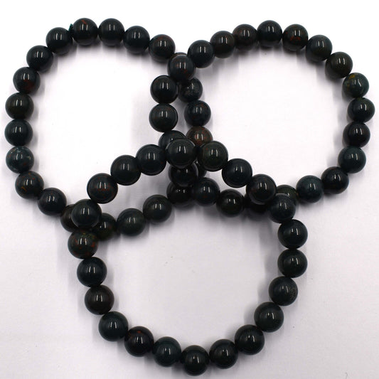Bloodstone Bead Bracelet