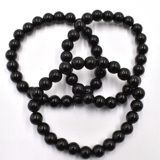 Black Tourmaline Bead Bracelet