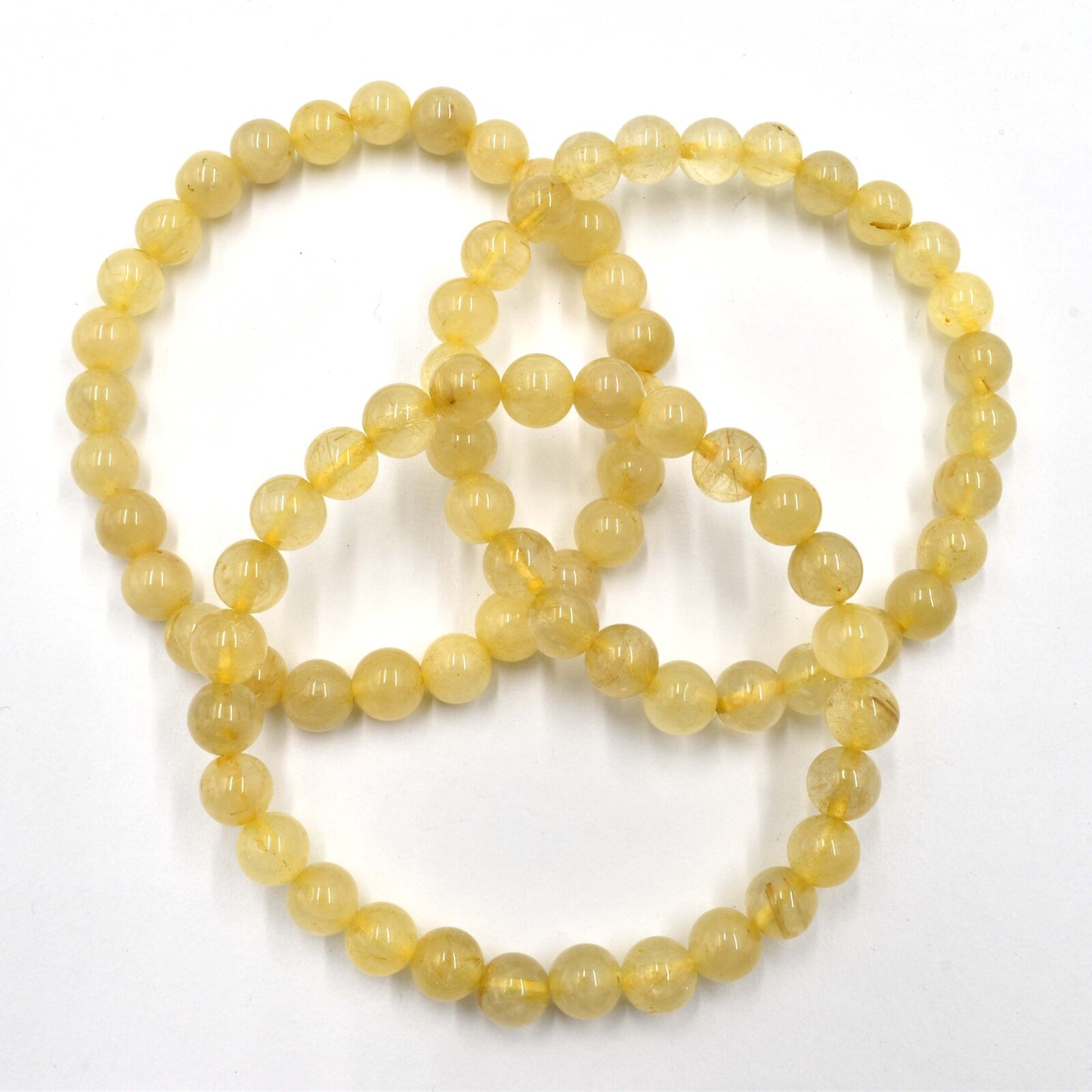 Golden Quartz Bead Bracelet