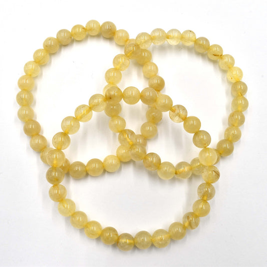 Golden Quartz Bead Bracelet