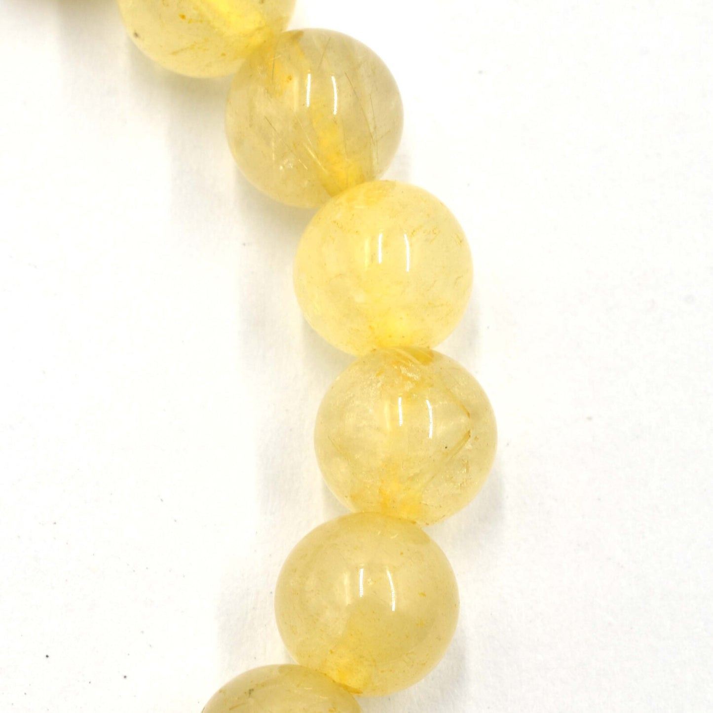 Golden Quartz Bead Bracelet