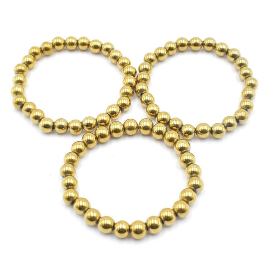 Gold Hematite Bead Bracelet