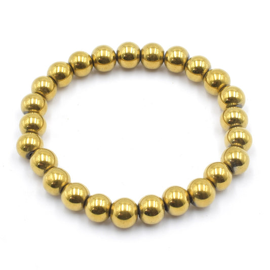 Gold Hematite Bead Bracelet