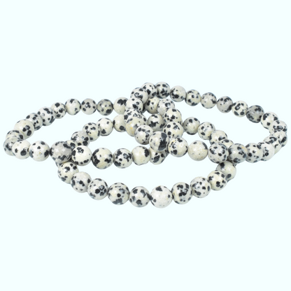 Dalmatian Jasper Bead Bracelet