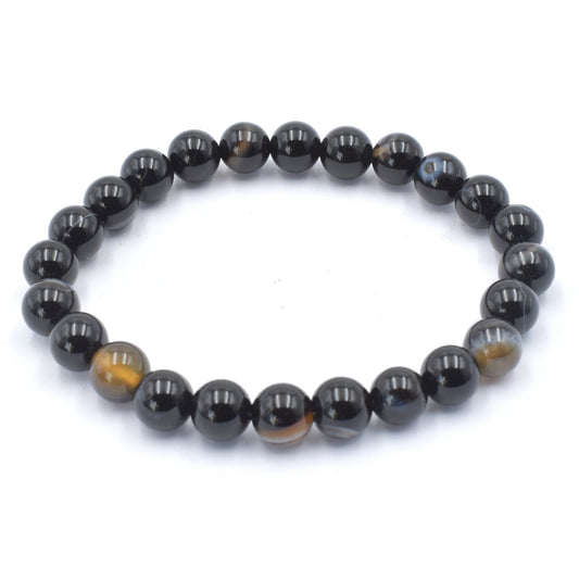 Black Agate Bead Bracelet